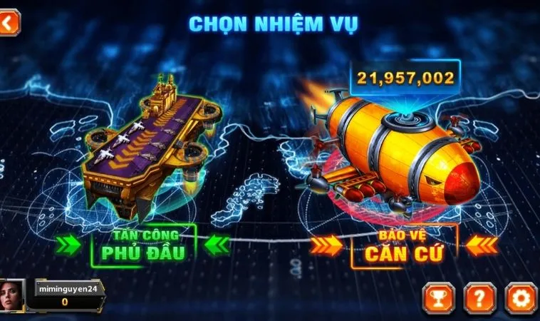 Hướng Dẫn Cách Chơi Bắn Cá Đại Chiến B52 Tại Bet66 Siêu Cuốn 2 Chọn nhiệm vụ trong game Bắn Cá Đại Chiến B52 Tại Bet66