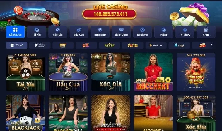 Sảnh Casino Online Bet66 quy tụ đa dạng các trò chơi để trải nghiệm
