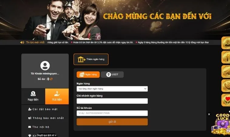 Quy Trình Rút Tiền Bet66 Đơn Giản Tiền Về Trong Tích Tắc 2 Giao diện rút tiền Bet66