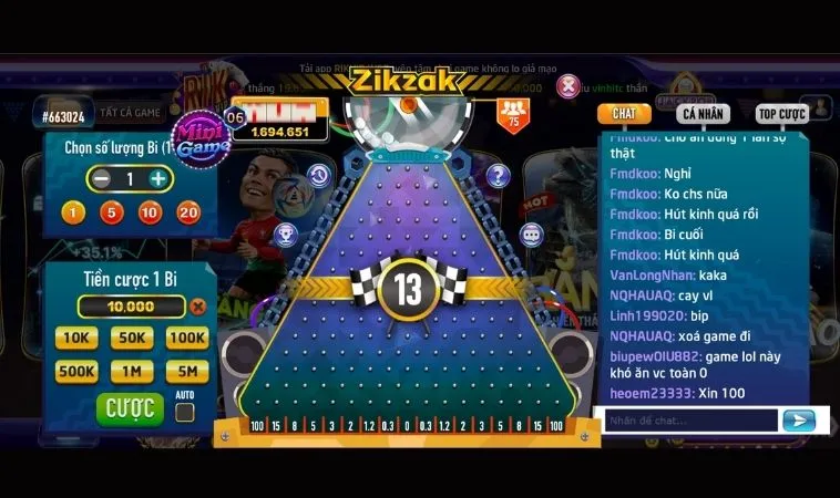 Hướng Dẫn Cách Chơi Game Nhanh ZicZac Tại Bet66 2 Giao diện chơi game nhanh ZicZac Tại Bet66